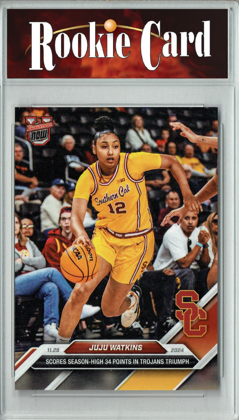 Certified Mint+ JuJu Watkins 2024 Bowman University Now #19 Rookie Card USC