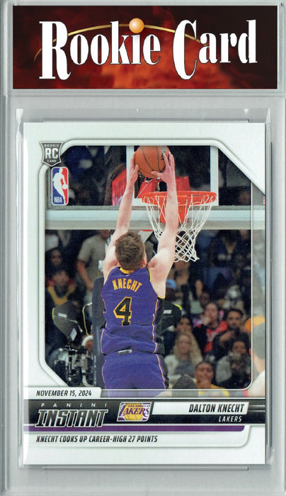 Certified Mint+ Dalton Knecht 2024 Panini Instant #123 Los Angeles Lakers Rookie Card Los Angeles Lakers