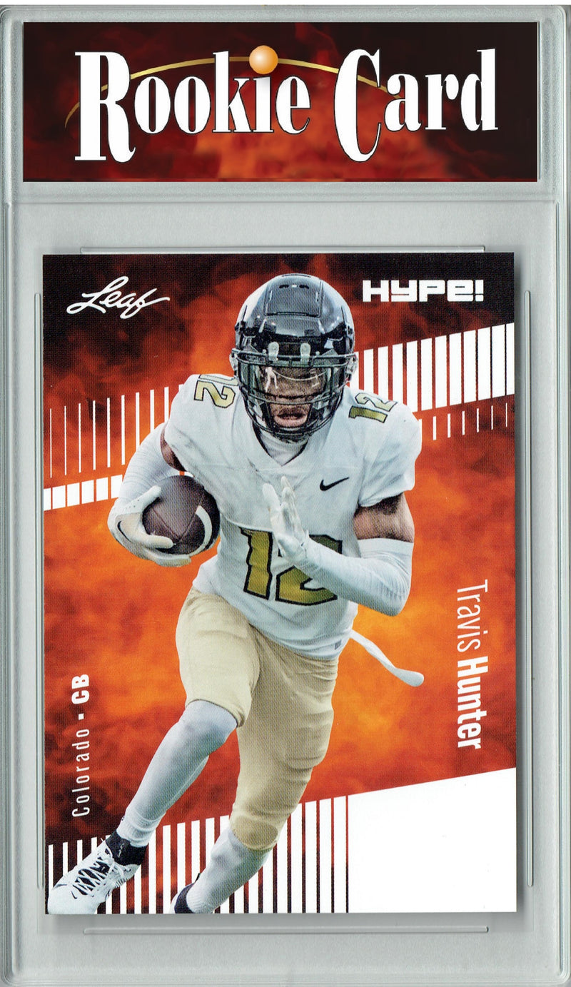 Travis Hunter Rookie Card Colorado Football Trading Card 2024 Leaf Hype #157 Only 5000 Made  Certified Mint+