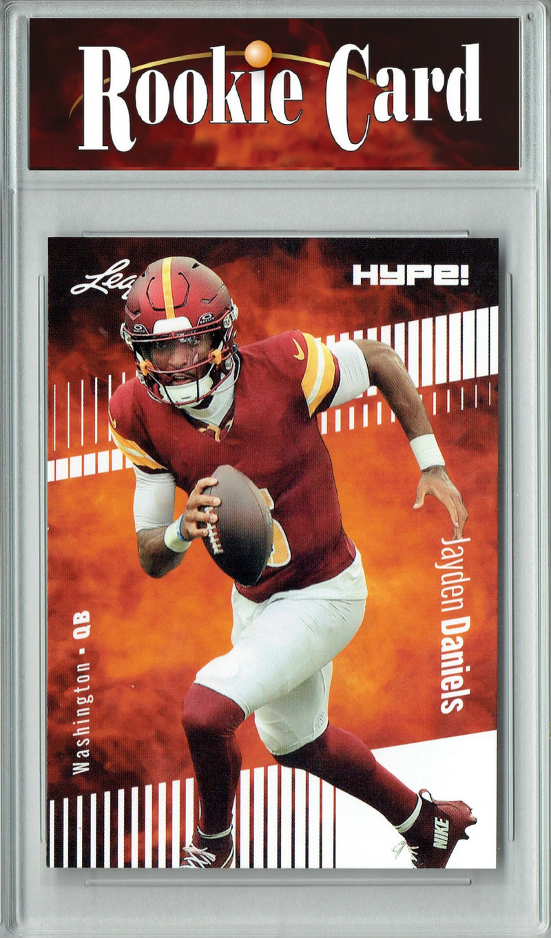 Jayden Daniels Rookie Card Washington Football Trading Card 2024 Leaf Hype #147A Only 5000 Made  Certified Mint+