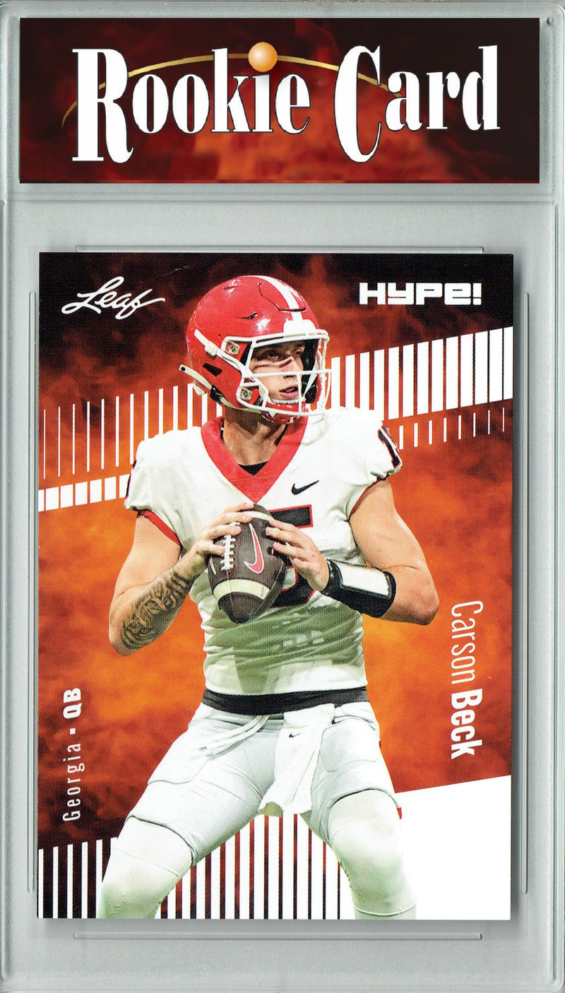 Carson Beck Rookie Card Miami Hurricanes Football Trading Card 2024 Leaf Hype #139 Only 5000 Made  Certified Mint+