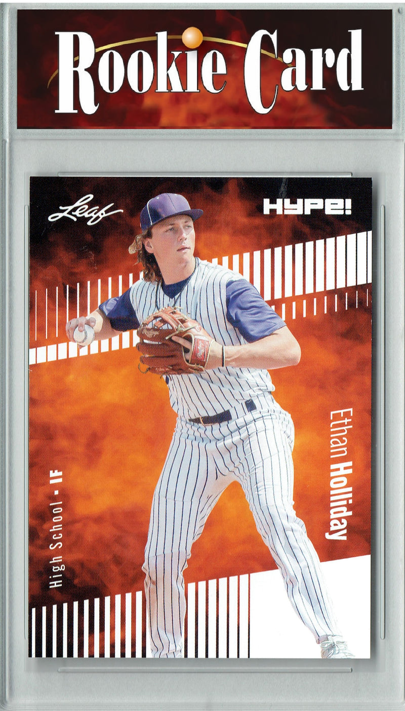 Certified Mint+ Ethan Holliday 2024 Leaf Hype #144 Only 5000 Made Rookie Card Stillwater