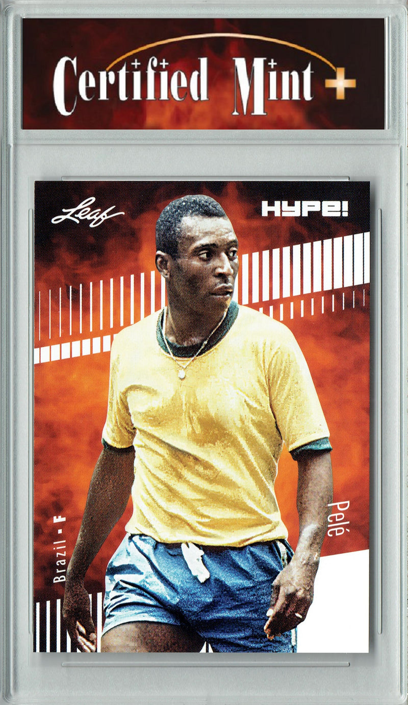 Certified Mint+ Pele 2024 Leaf Hype #152 Only 5000 Made Rare Trading Card Brazil/Brasil