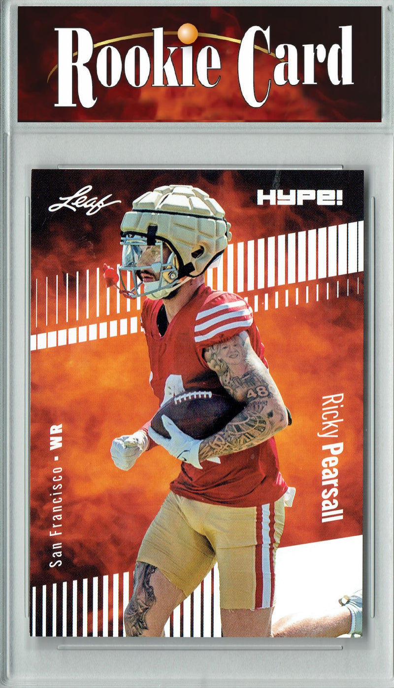 Ricky Pearsall Rookie Card San Francisco Football Trading Card 2024 Leaf Hype #153 Only 5000 Made  Certified Mint+