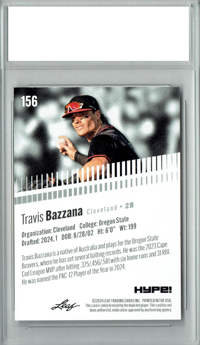 Certified Mint+ Travis Bazzana 2024 Leaf Hype #156 Only 5000 Made Rookie Card Oregon State