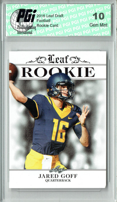 Jared Goff 2016 Leaf #R-11 Limited Edition Rookie Card PGI 10