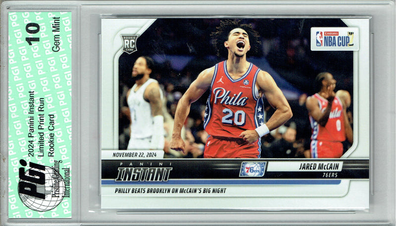 Jared McCain 2024 Panini Instant #145 Only 761 Made Rookie Card PGI 10