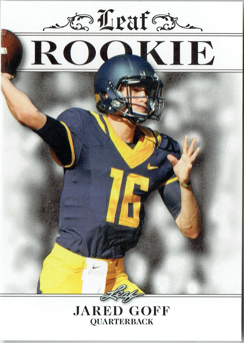 Mint Jared Goff 2016 Leaf #R-11 Limited Edition Rookie Card Detroit Lions