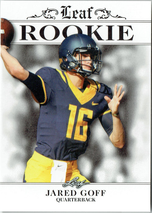 Mint Jared Goff 2016 Leaf #R-11 Limited Edition Rookie Card