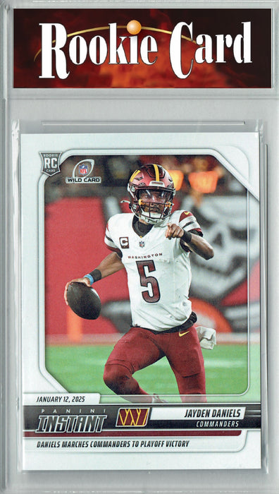 Certified Mint+ Jayden Daniels 2024 Panini Instant #264 Playoff Victory Rookie Card Washington Commanders