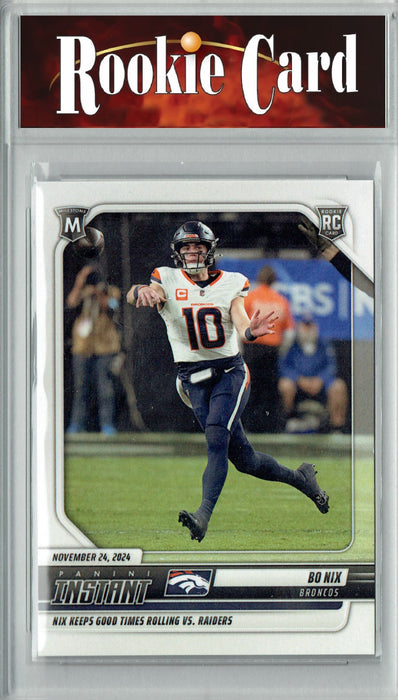 Certified Mint+ Bo Nix 2024 Panini Instant #173 Only 2144 Made Rookie Card Denver Broncos