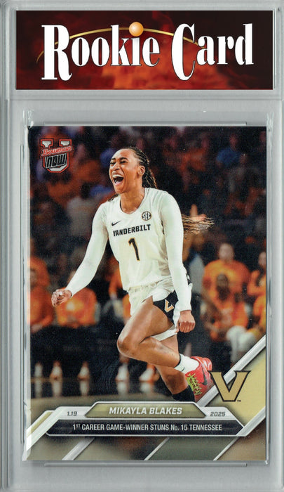 Certified Mint+ Mikayla Blakes 2024-25 Bowman University Now #50 Her 1st Card Ever Rookie Card Vanderbilt Commodores