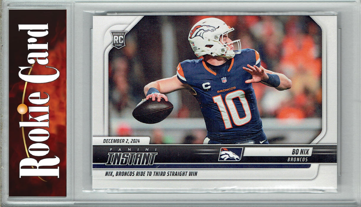 Certified Mint+ Bo Nix 2024 Panini Instant #189 Low Print Run: 1/761 Rookie Card Denver Broncos
