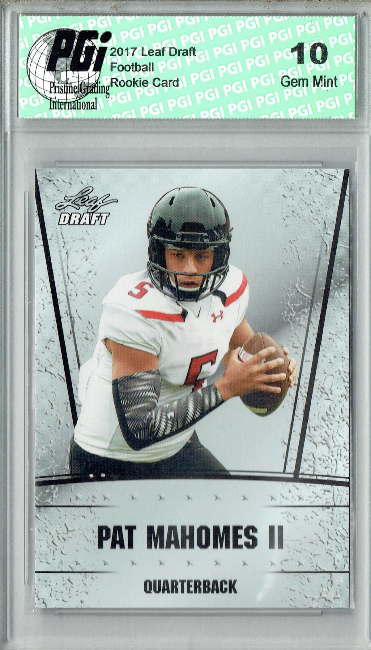 Patrick Mahomes 2017 Leaf Draft #07 Rookie Card PGI 10 Kansas City Chi Rookie Cards Patrick Mahomes 2017 Leaf Draft #07 Rookie Card PGI 10 Kansas City Chi Rookie Cards