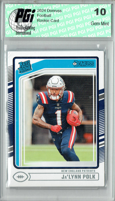Ja'Lynn Polk 2024 Donruss #373 Football Rookie Card PGI 10