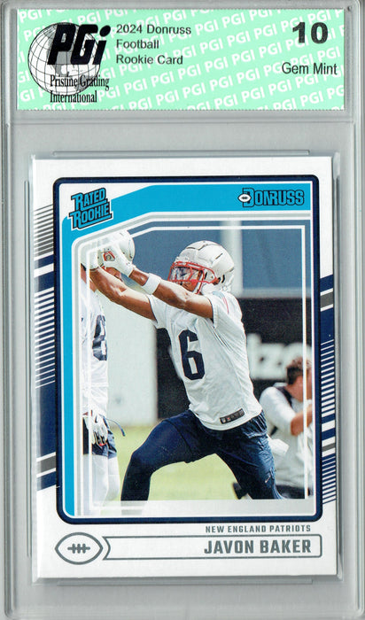 Javon Baker 2024 Donruss #353 Football Rookie Card PGI 10