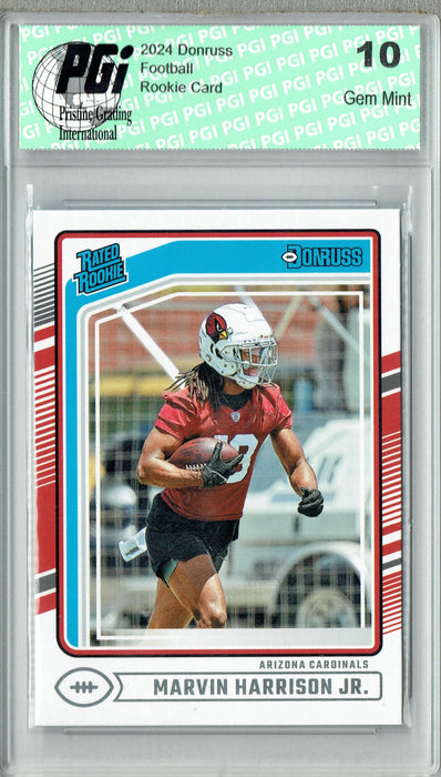 Marvin Harrison Jr. 2024 Donruss #393 Football Rookie Card PGI 10