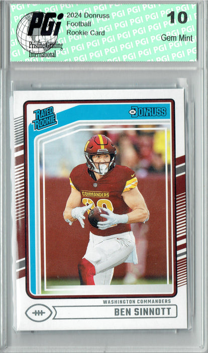 Ben Sinnott 2024 Donruss #314 Football Rookie Card PGI 10