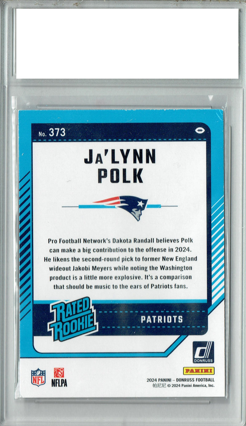 Jaheim Bell 2024 Donruss #337 Football Rookie Card PGI 10