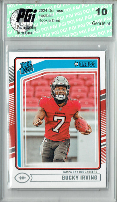 Bucky Irving 2024 Donruss #301 Football Rookie Card PGI 10