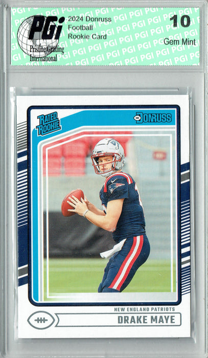 Drake Maye 2024 Donruss #379 Football Rookie Card PGI 10