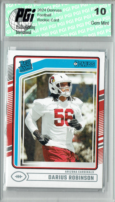 Darius Robinson 2024 Donruss #381 Football Rookie Card PGI 10