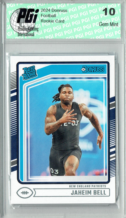 Jaheim Bell 2024 Donruss #337 Football Rookie Card PGI 10