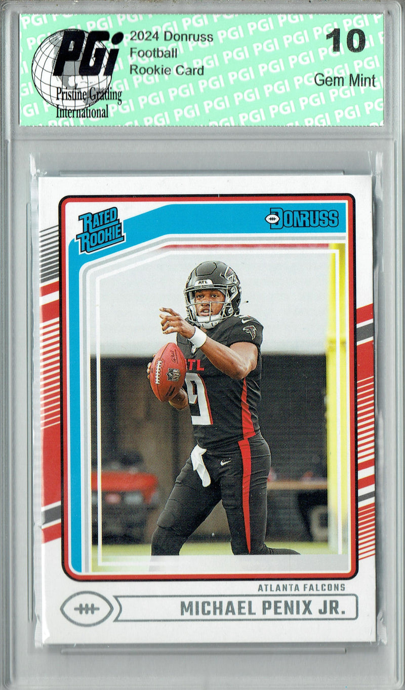Michael Penix Jr. 2024 Donruss #308 Football Rookie Card PGI 10