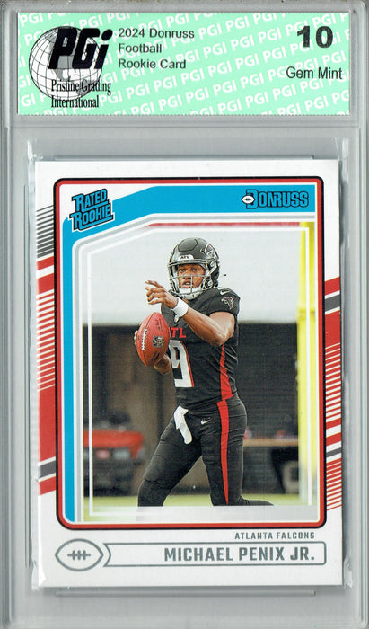 Michael Penix Jr. 2024 Donruss #308 Football Rookie Card PGI 10