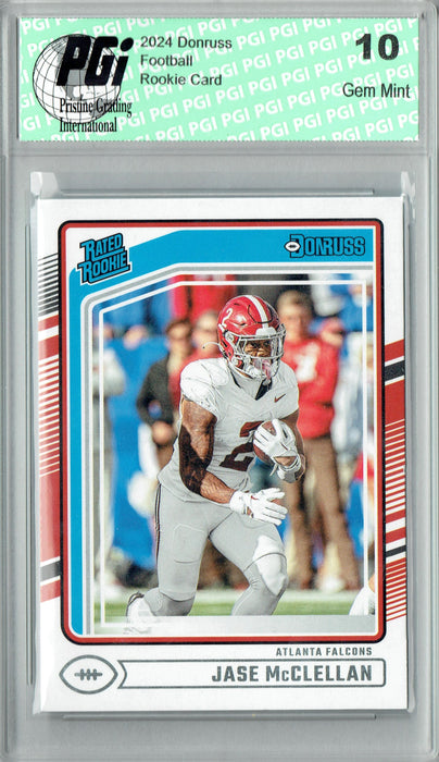 Jase McClellan 2024 Donruss #375 Football Rookie Card PGI 10