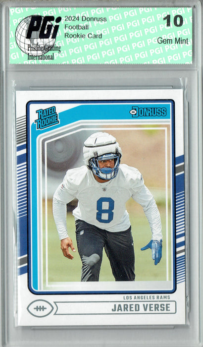 Jared Verse 2024 Donruss #341 Football Rookie Card PGI 10