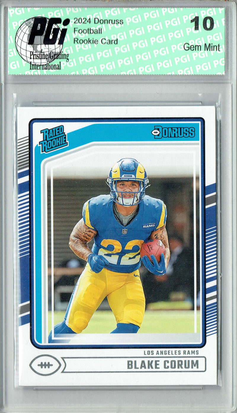 Blake Corum 2024 Donruss #322 Football Rookie Card PGI 10
