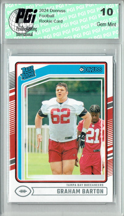 Graham Barton 2024 Donruss #380 Football Rookie Card PGI 10
