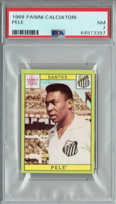 PSA 7 Pele 1968 Panini Calciatori Italian Trading Card