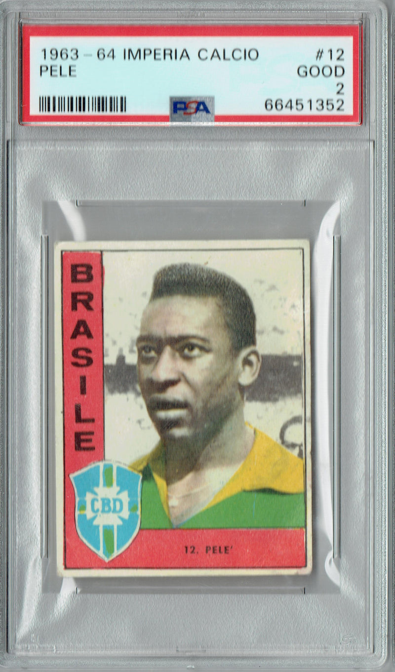 PSA 2 Pele 1963 Imperia Calcio #12 Trading Card Brazil