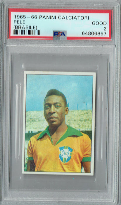 PSA 2 Pele 1965-66 Panini Calciatori Vintage Trading Card