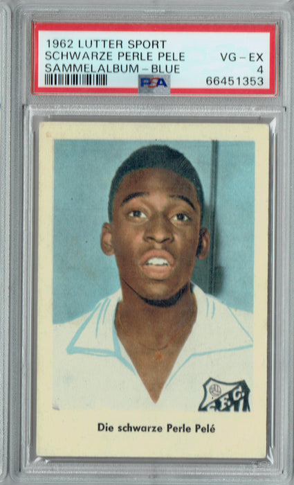 PSA 4 Pele 1962 Lutter Sport Sammelalbum Blue German Card