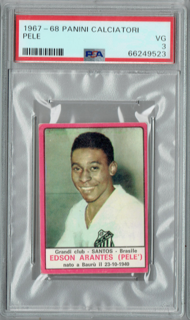 PSA 3 Pele 1967 Panini Calciatori  Pink Trading Card Brazil