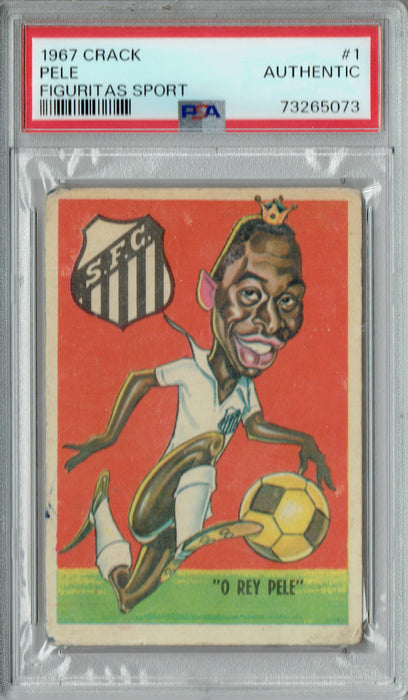 PSA Authentic Pele 1967 Crack #1 Figuritas Sport Trading Card