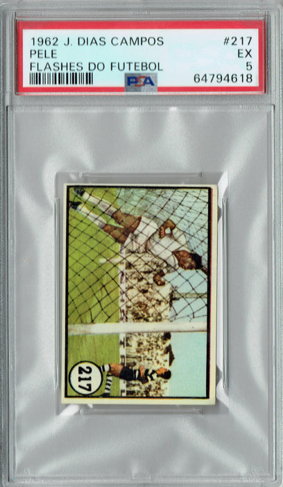 PSA 5 Pele 1962 J. Dias Campos #217 Flashes Do Futebol Card