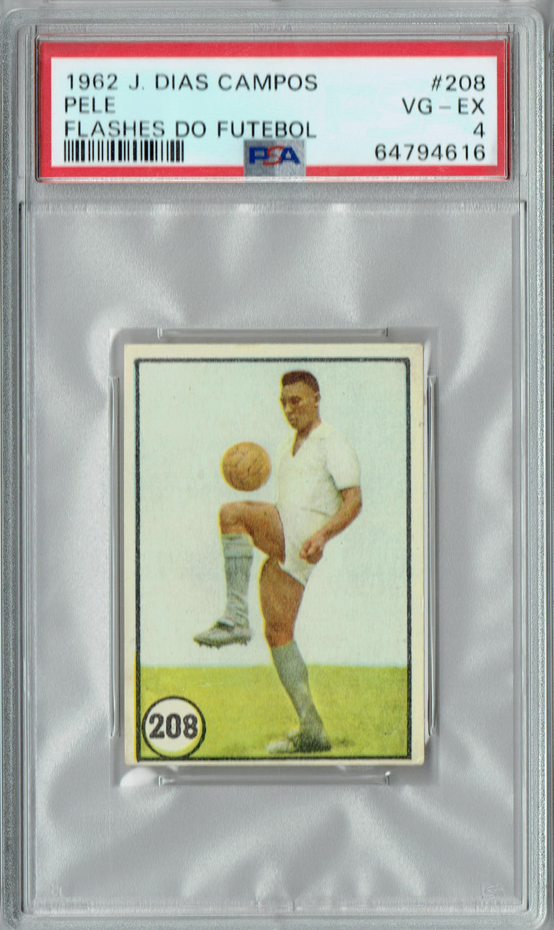 PSA 4 Pele 1962 J. Dias Campos #208 Flashes Do Futebol Card Brazil