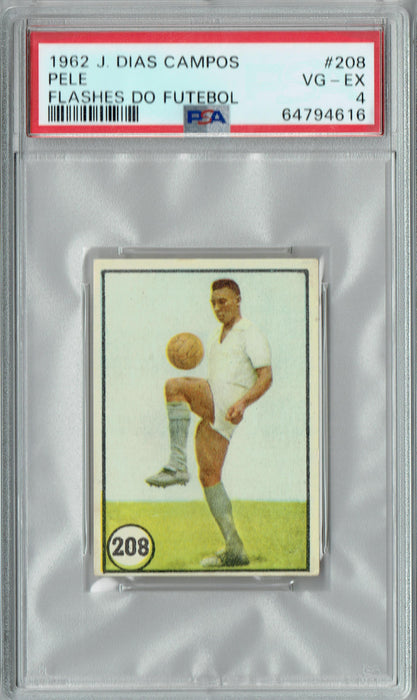 PSA 4 Pele 1962 J. Dias Campos #208 Flashes Do Futebol Card