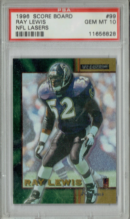PSA 10 Ray Lewis 1996 Score Board #99 NFL Lasers Rookie Card