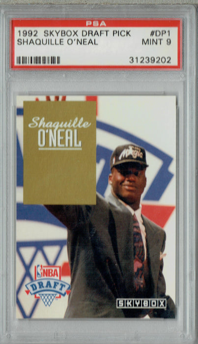 PSA 9 Shaquille O'Neal 1992 Skybox #DP1 Draft Pick Rookie Card