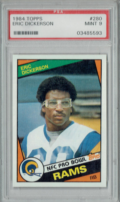 PSA 9 Eric Dickerson 1984 Topps #280 Rookie Card
