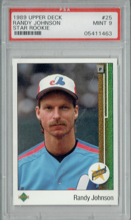 PSA 9 Randy Johnson 1989 Upper Deck #25 Rookie Card
