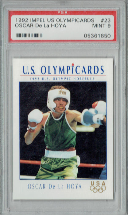 PSA 9 Oscar De La Hoya 1992 Impel US Olympicards #23 Rookie Card