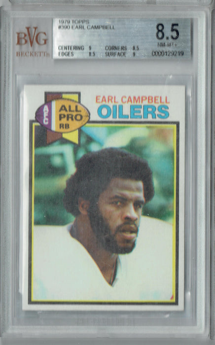 BGS 8.5 Earl Campbell 1979 Topps #390 Rookie Card