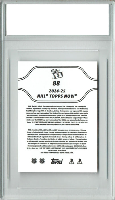 Macklin Celebrini 2024 Topps Now #88 Sticker Rookie Card PGI 10