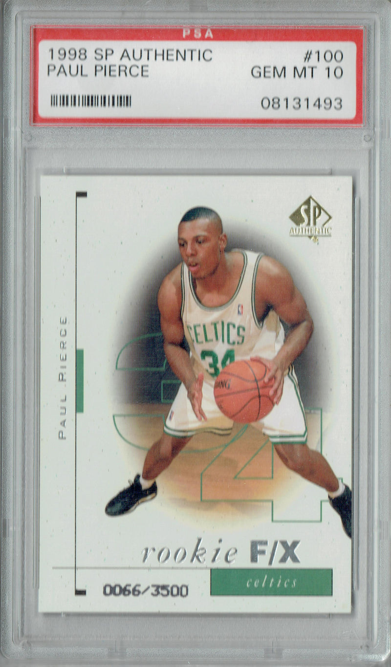 PSA 10 Paul Pierce 1998 SP Authentic #100 Rookie Card Boston Celtics